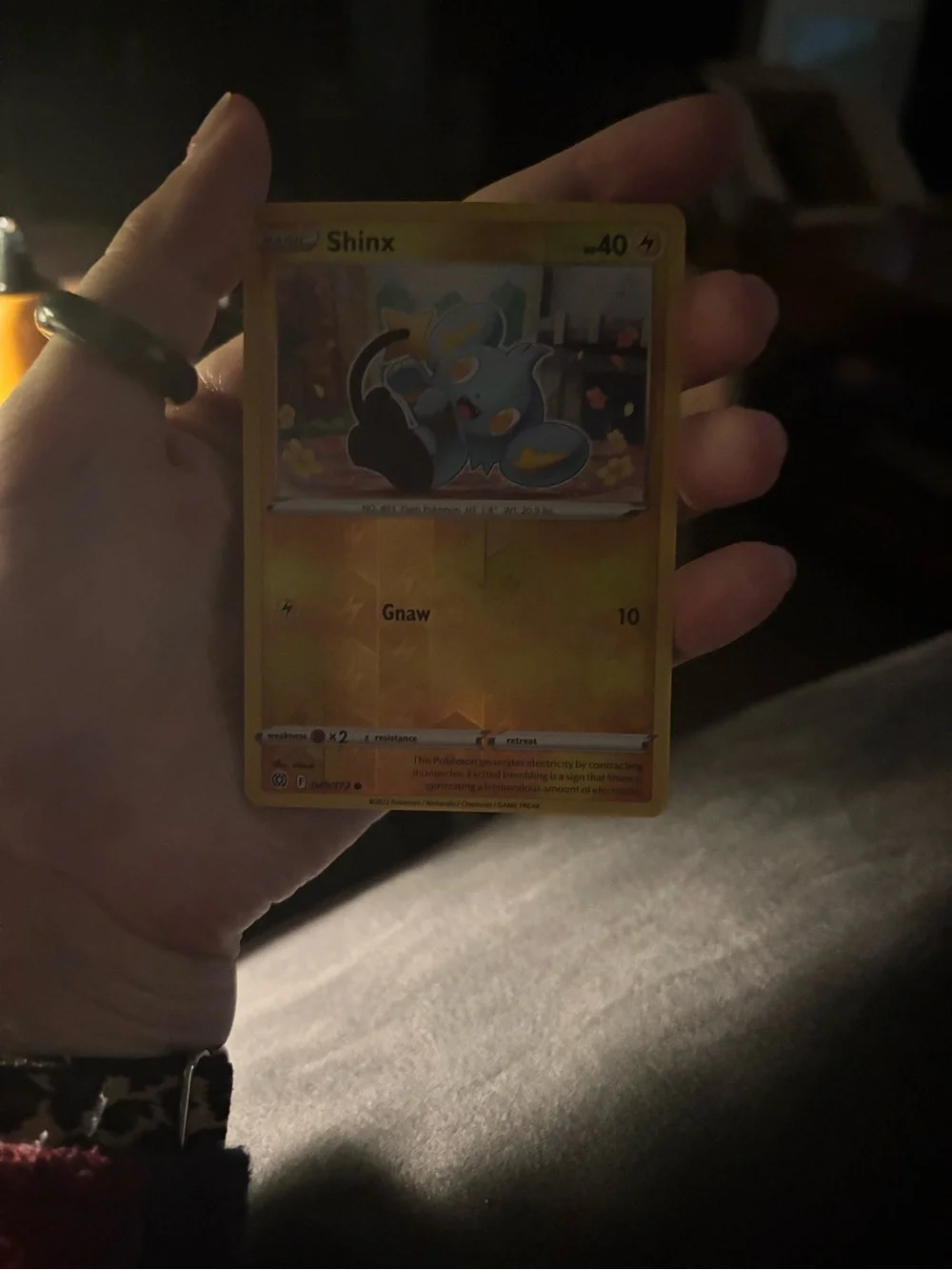 Pokemon Shinx Yellow Holo Trading Card